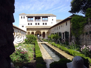 Alhambra Gardens with pool